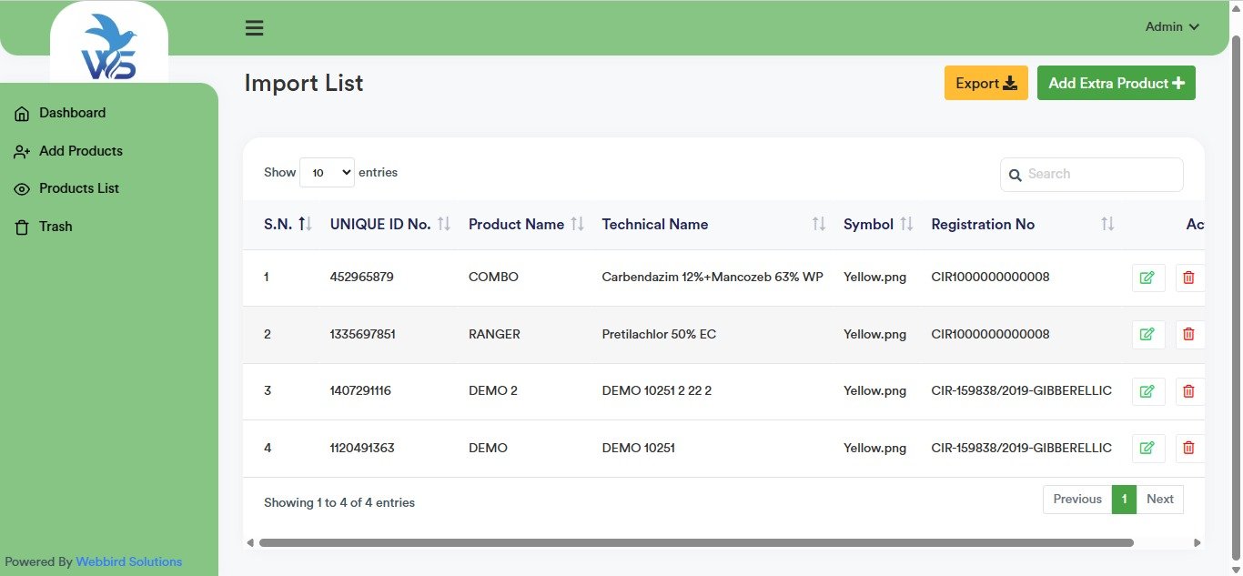 Demo Panel Login Screen