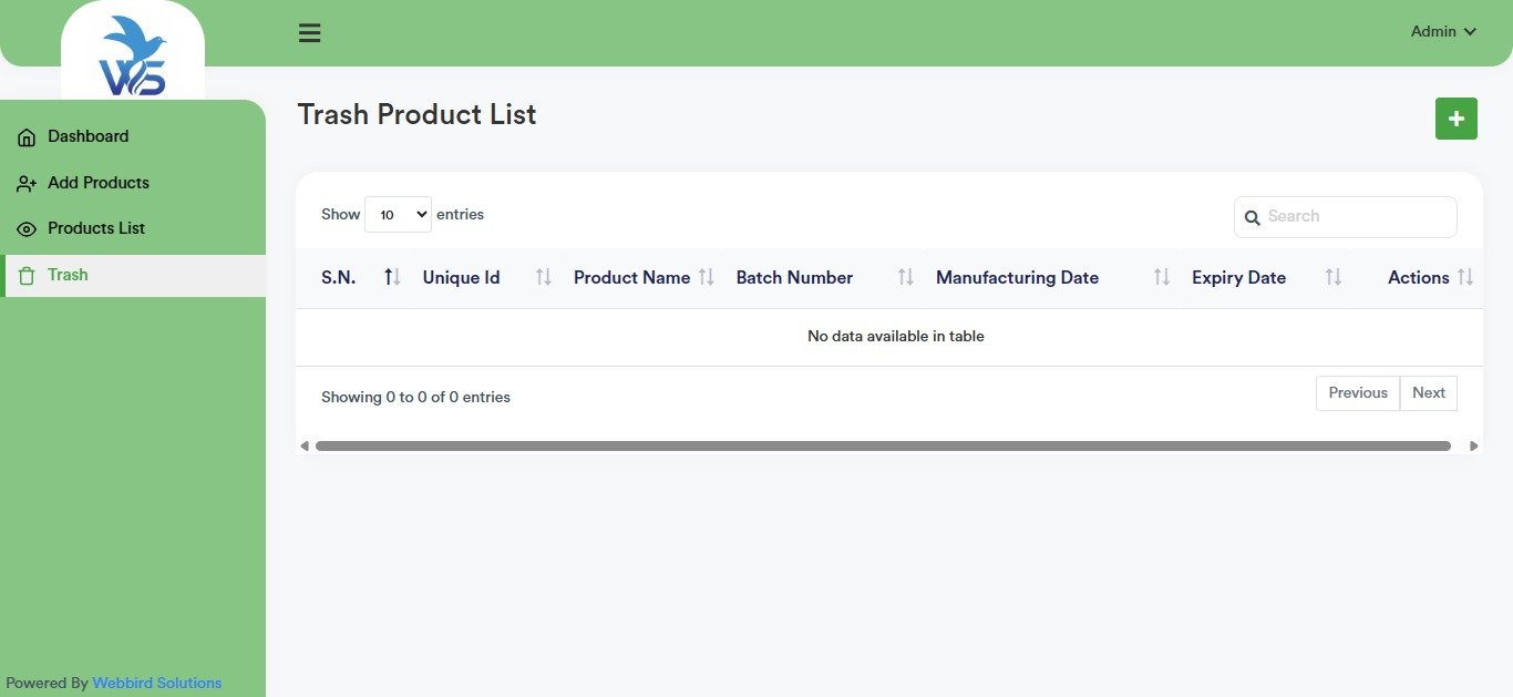 Demo Panel Login Screen